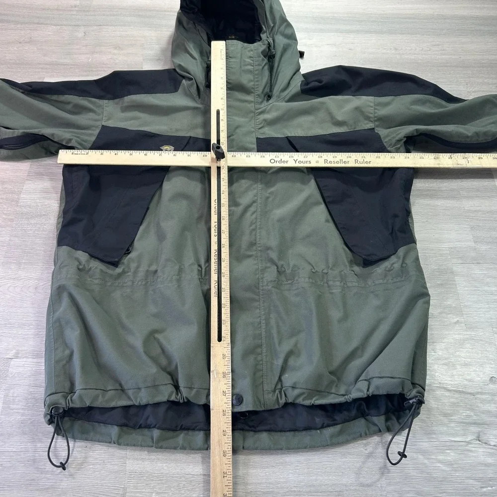Mountain Hardwear Ski Jacket Mens Medium Green Hooded Full Zip Conduit Shell